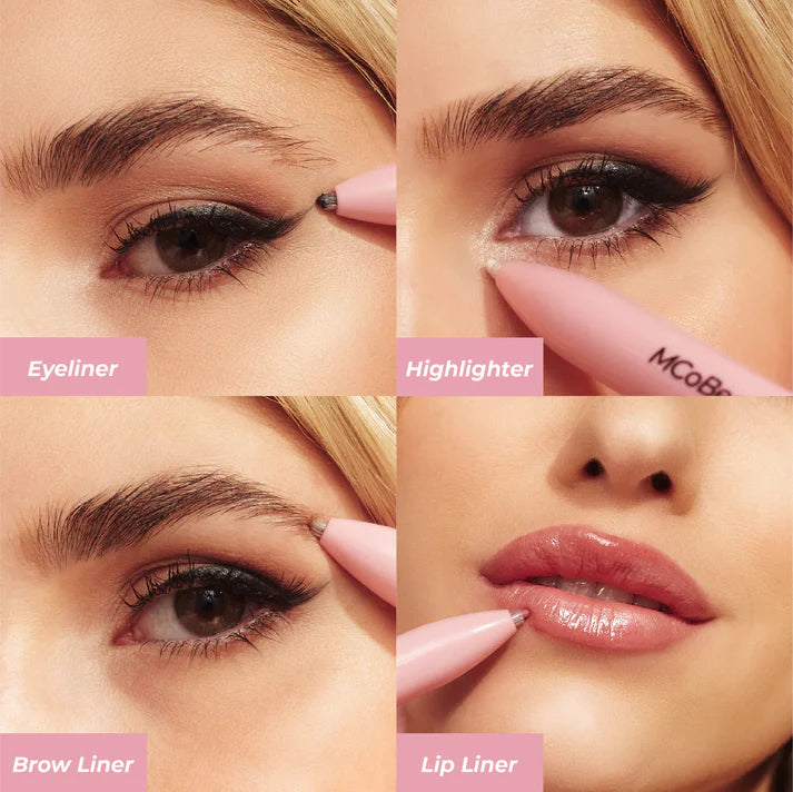 Stylo de maquillage 4 en 1 (surligneur / eye-liner / sourcils / crayon à lèvres)