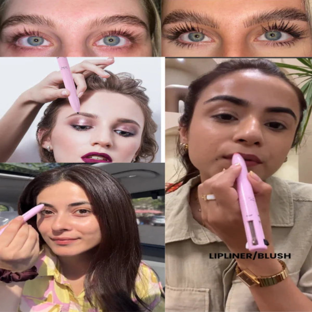 Stylo de maquillage 4 en 1 (surligneur / eye-liner / sourcils / crayon à lèvres)